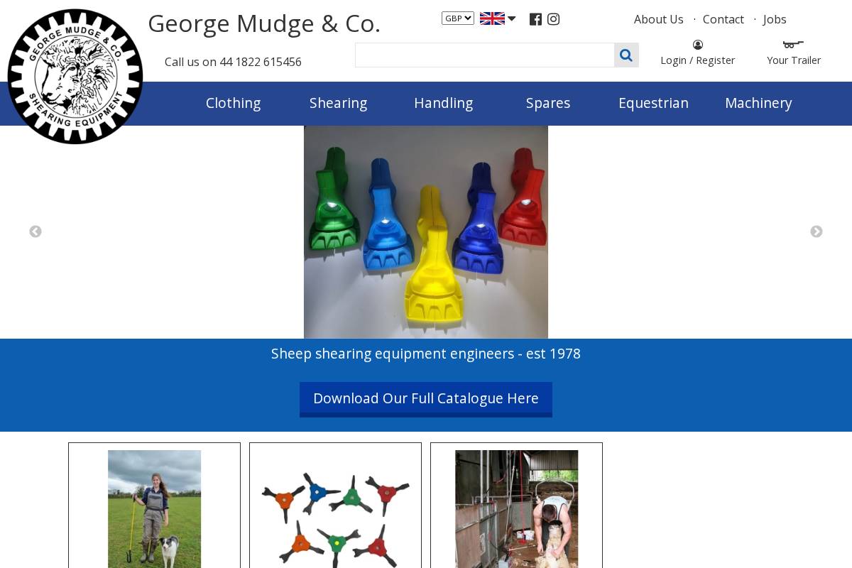 georgemudgeshearing.co.uk homepage screenshot