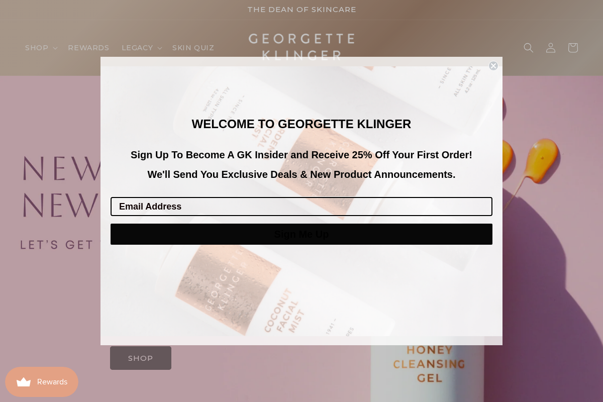 Georgette Klinger homepage screenshot