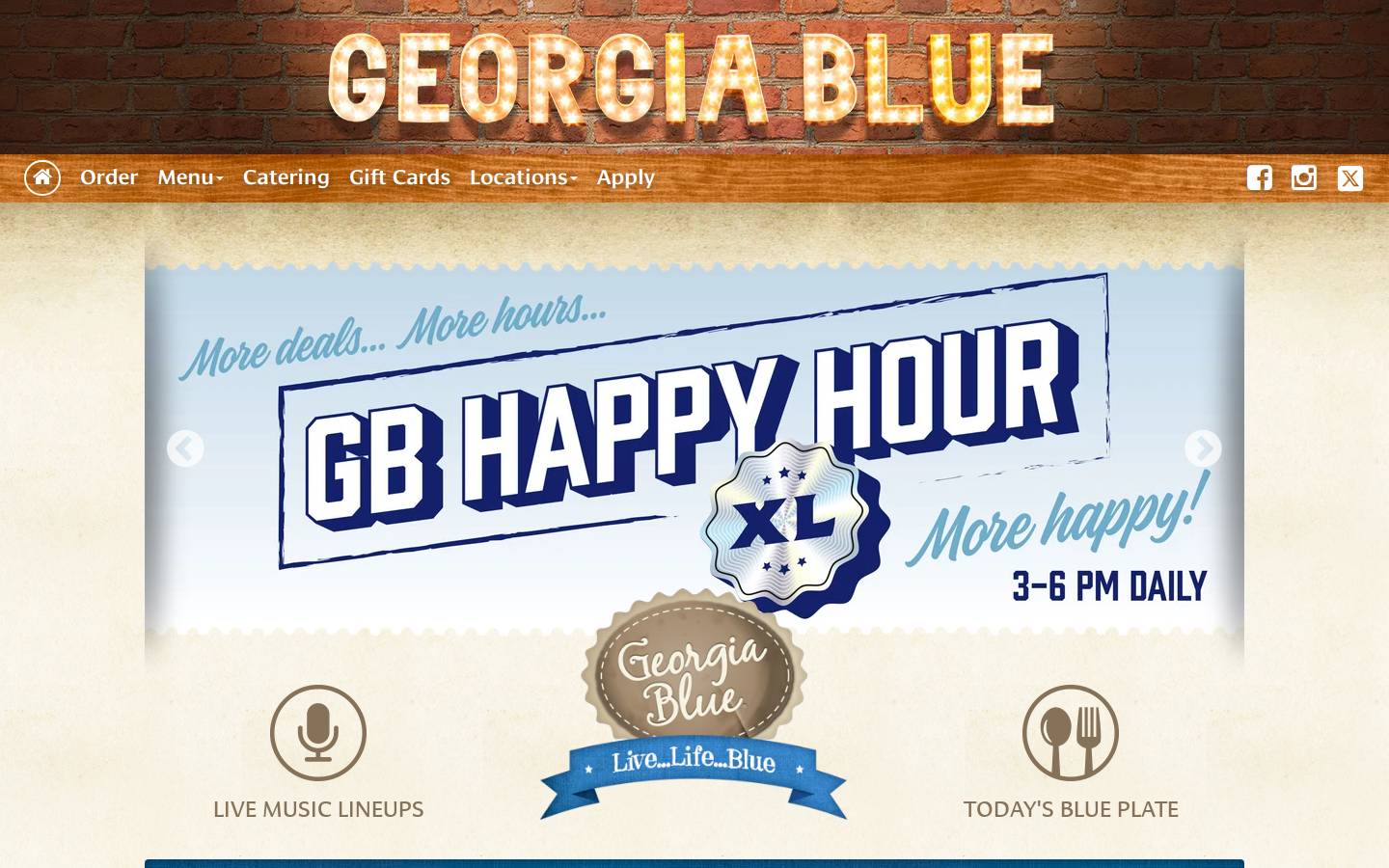 georgiablue.net homepage screenshot