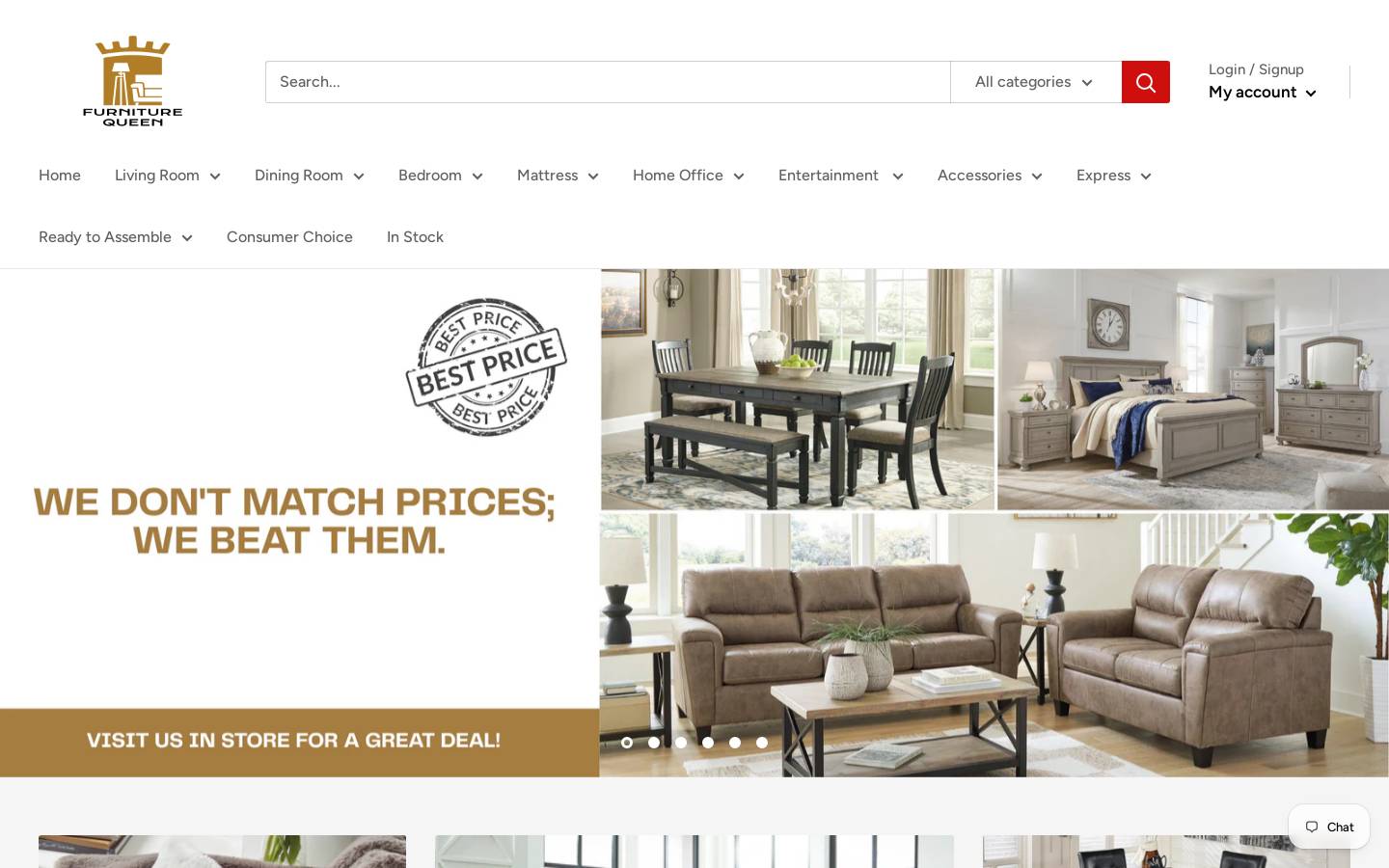 georgiafurniturequeen.com homepage screenshot