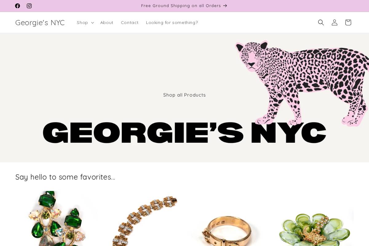 georgies-nyc.com homepage screenshot