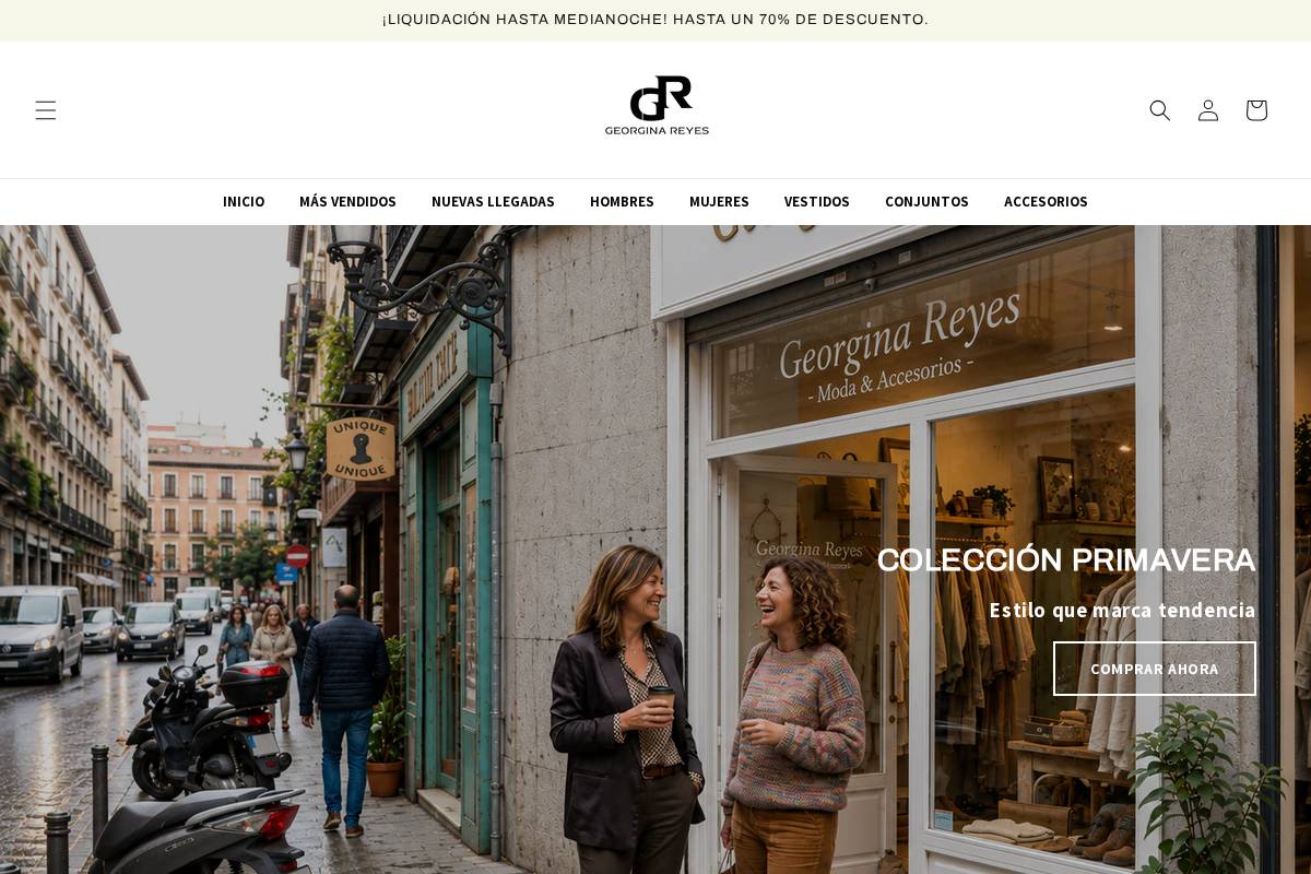 georginareyes.com homepage screenshot