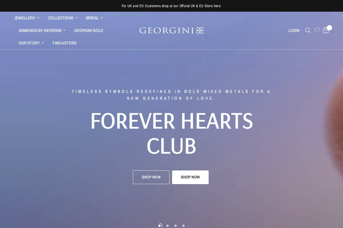 georgini.com.au homepage screenshot