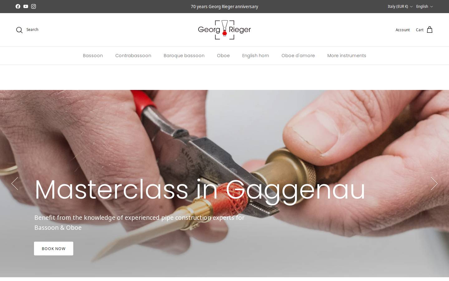 georgrieger.com homepage screenshot