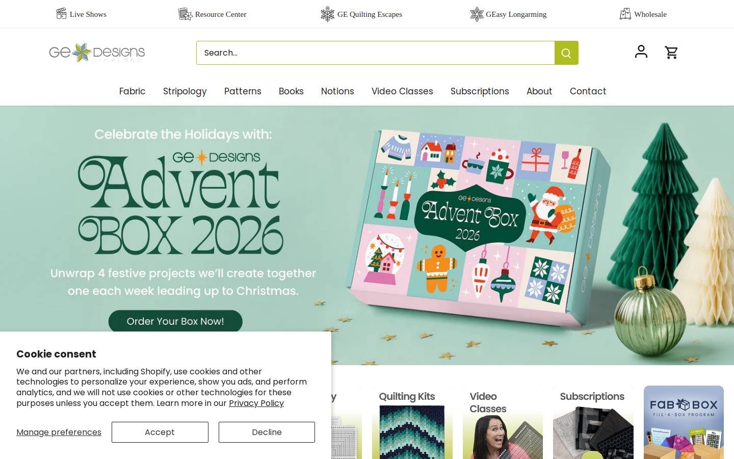 gequiltdesigns.com homepage screenshot