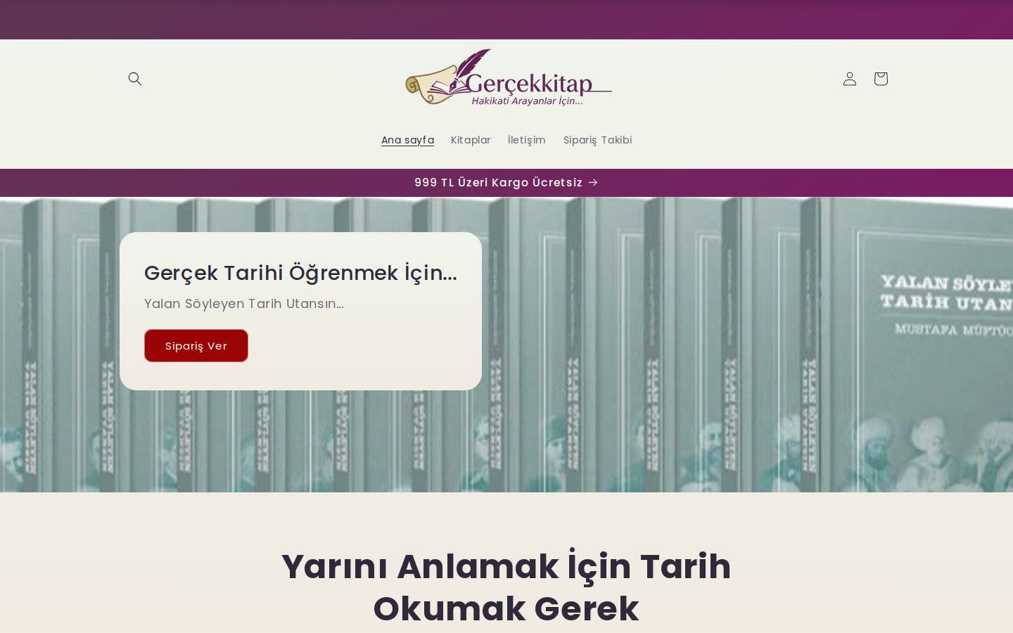 gercekkitap.com homepage screenshot