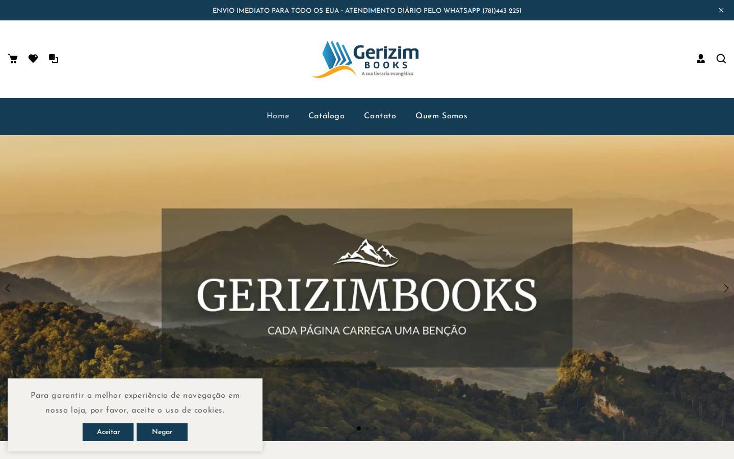 gerizimbooks.com homepage screenshot