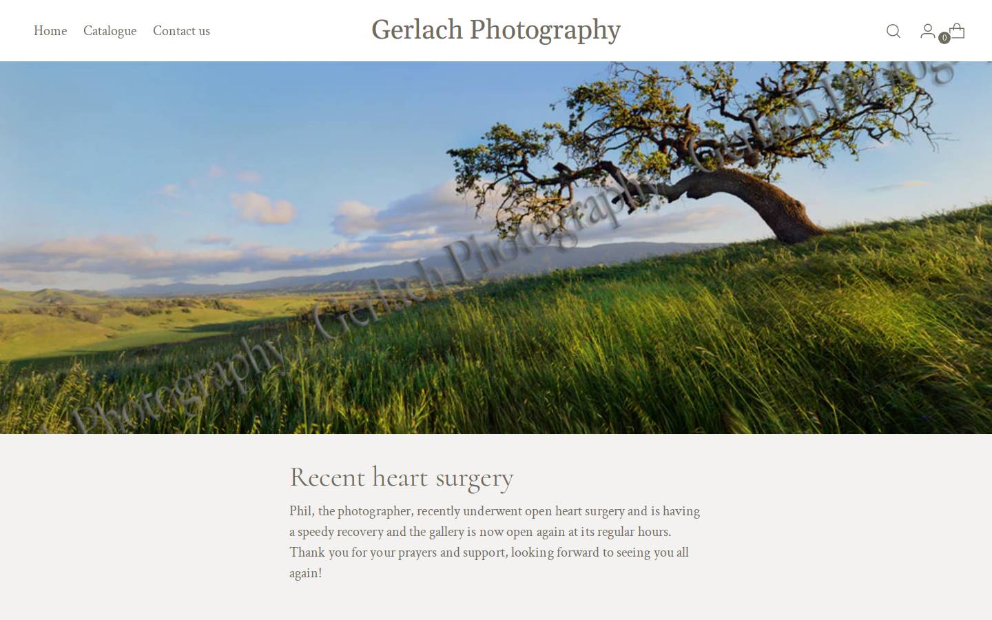 gerlachphoto.com homepage screenshot