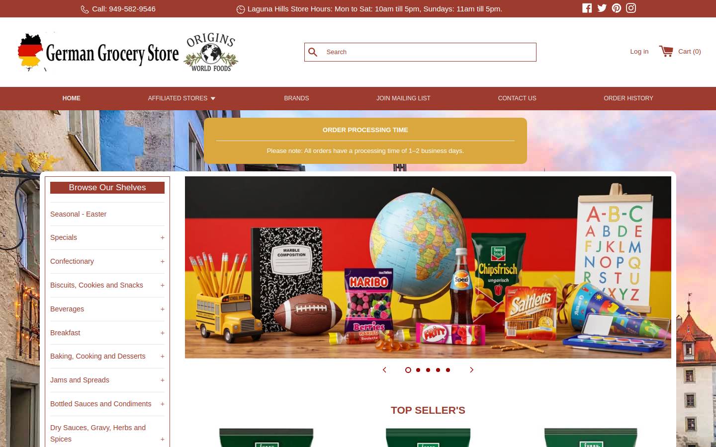 Germangrocerystore homepage screenshot