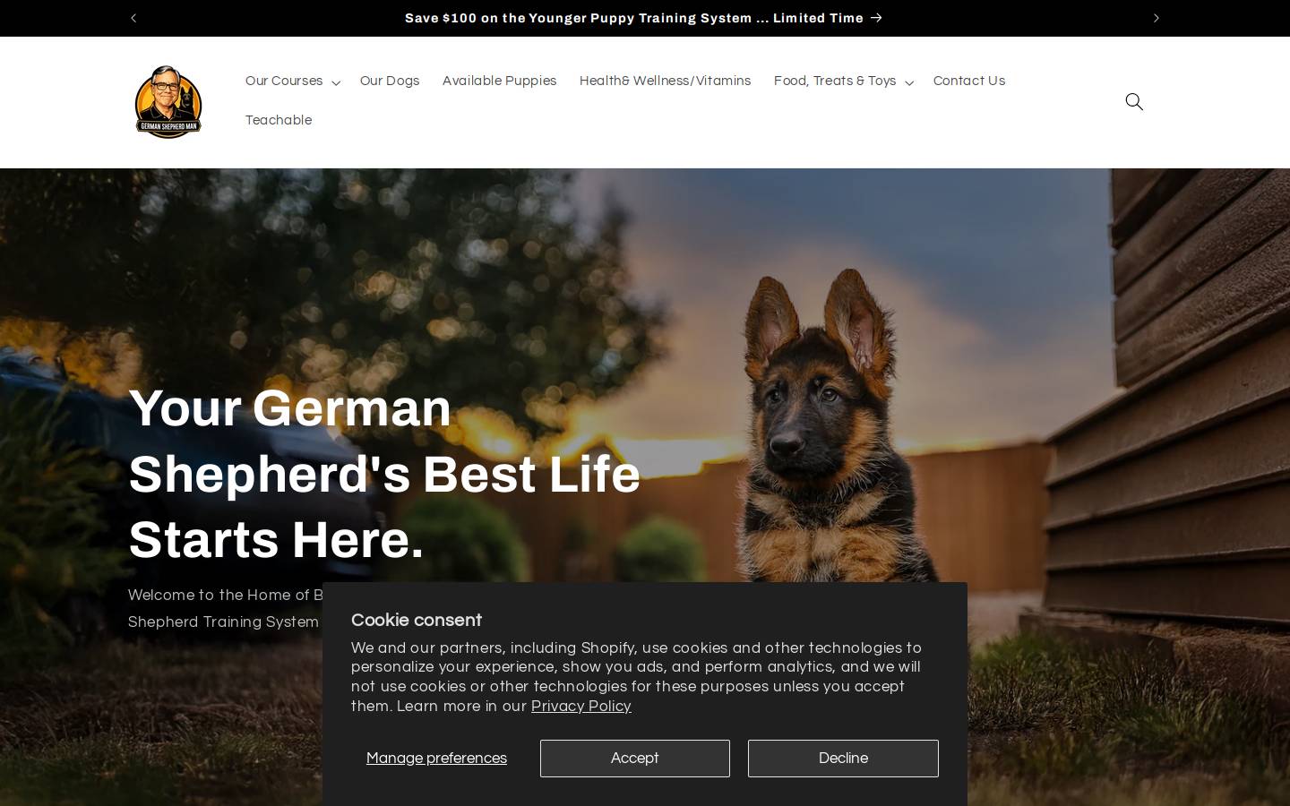 germanshepherdman.com homepage screenshot