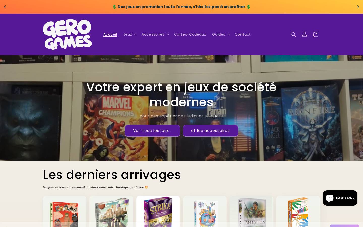 gerogames.fr homepage screenshot