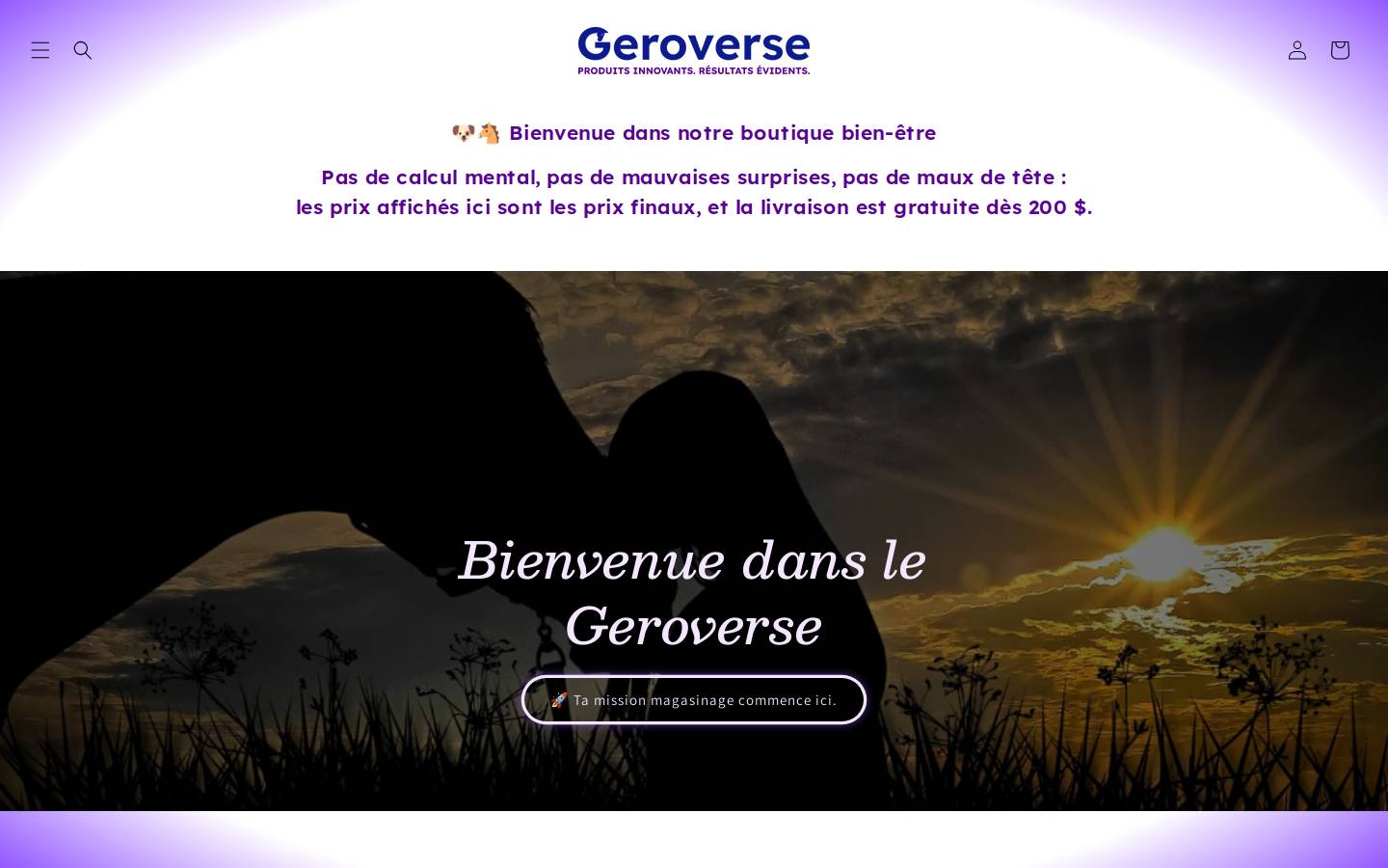 geroverse.ca homepage screenshot