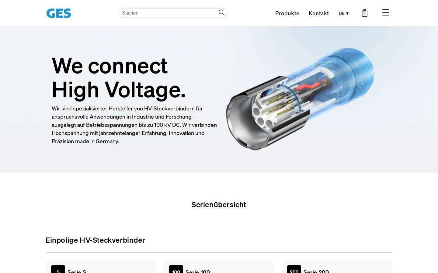 ges-highvoltage.com homepage screenshot