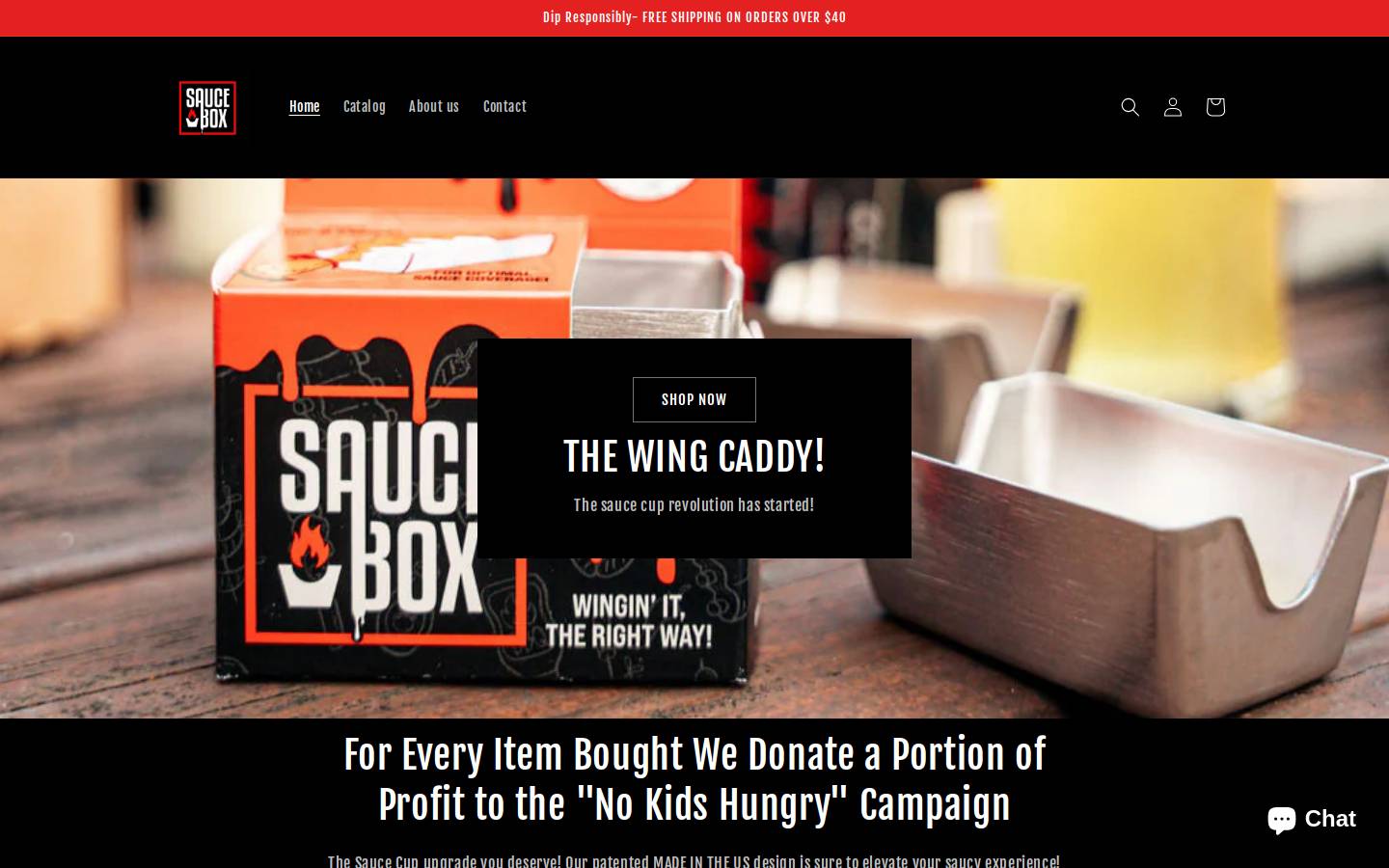 get-saucebox.com homepage screenshot
