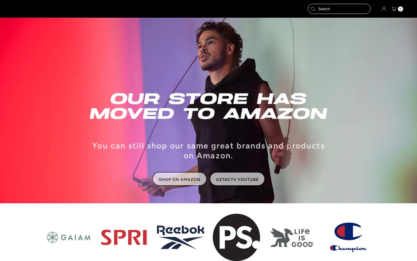 Getactv homepage screenshot