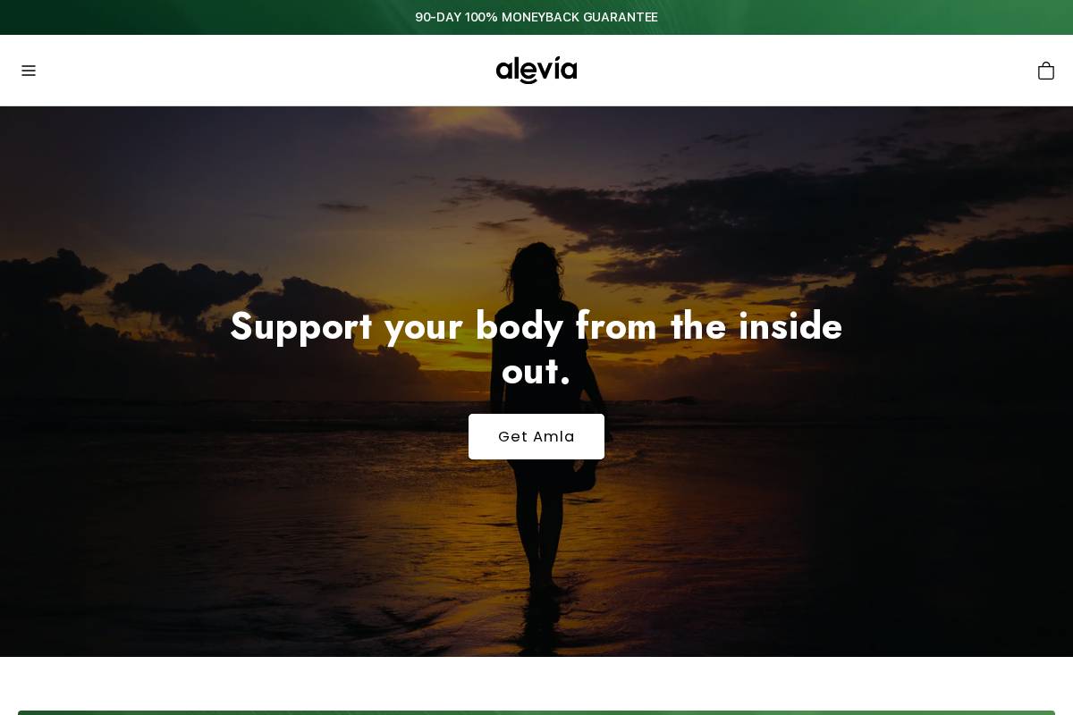 Getalevia homepage screenshot