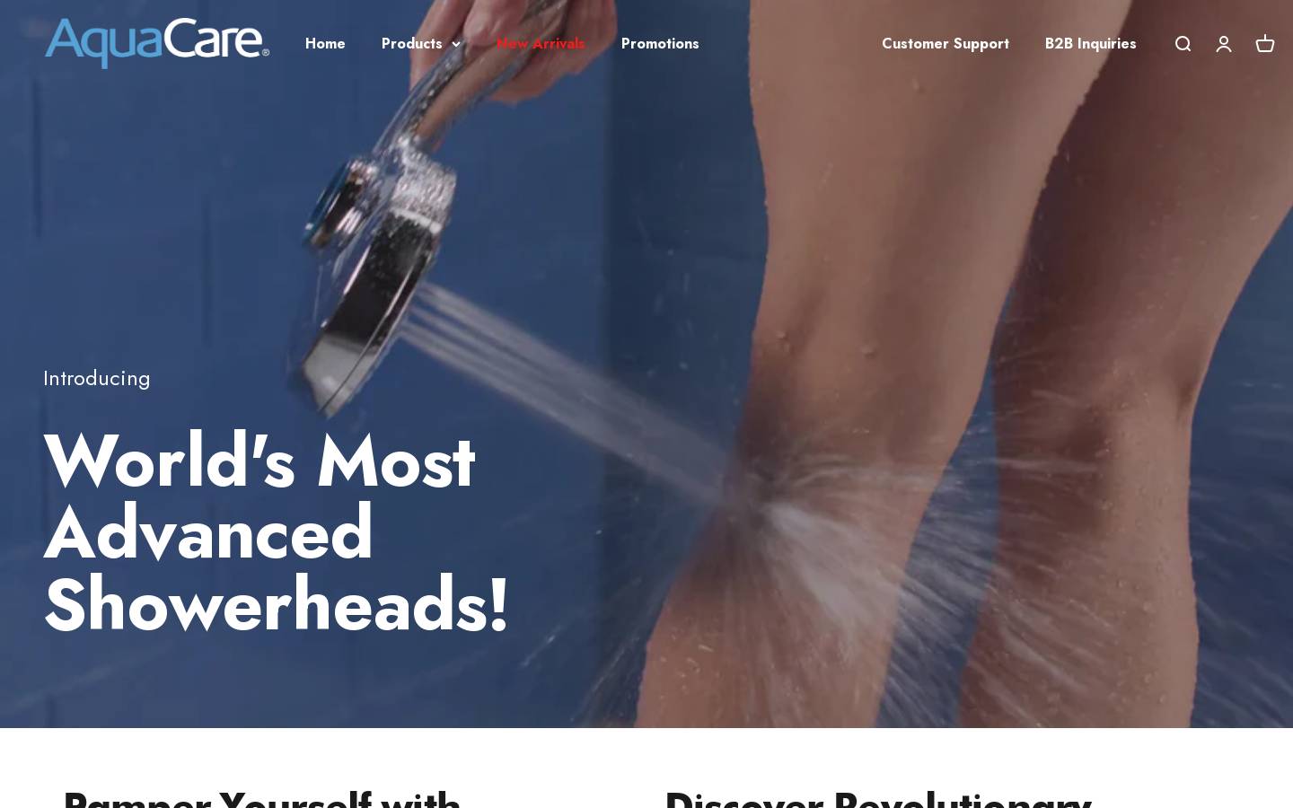 getaquacare.com homepage screenshot