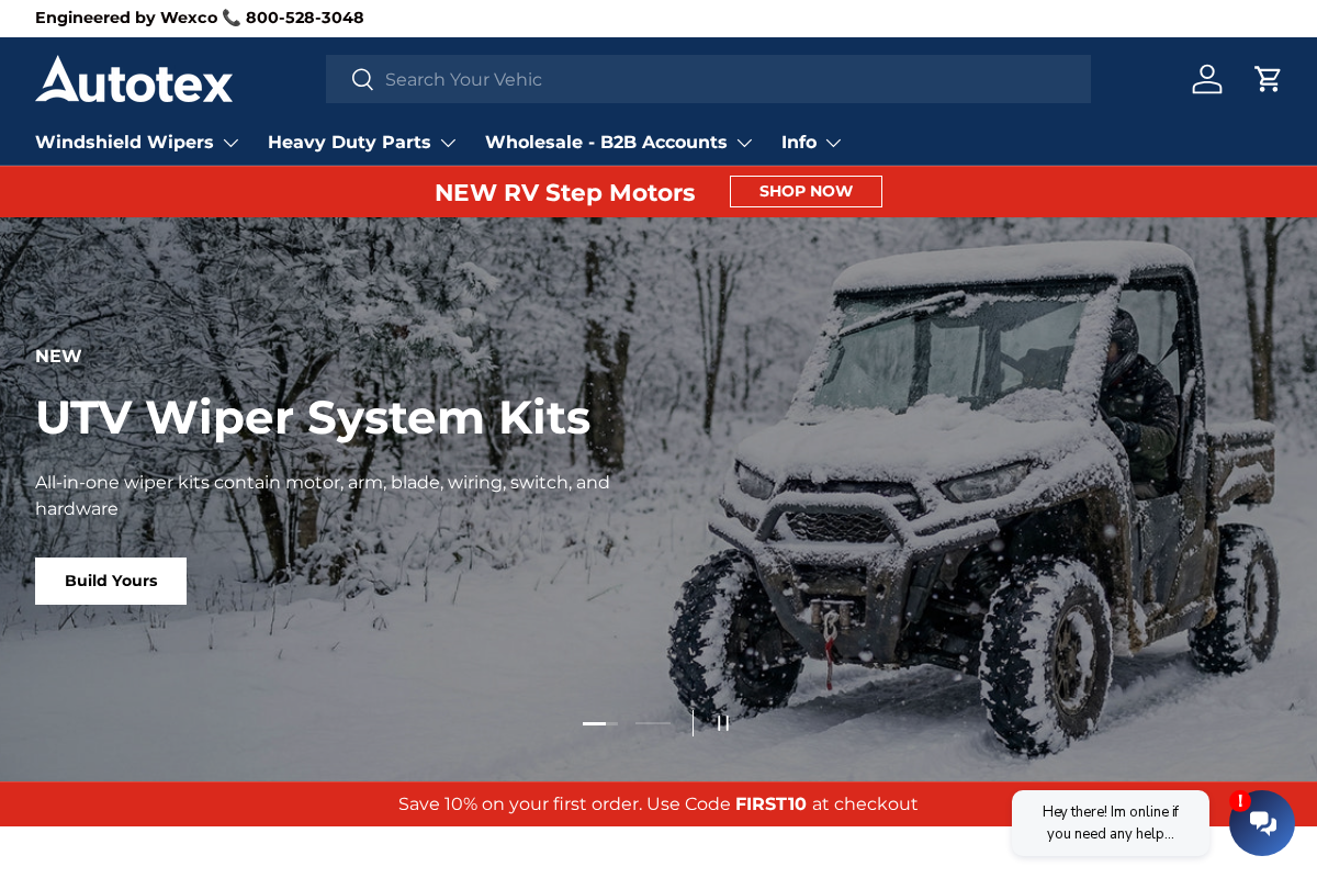AutoTex homepage screenshot