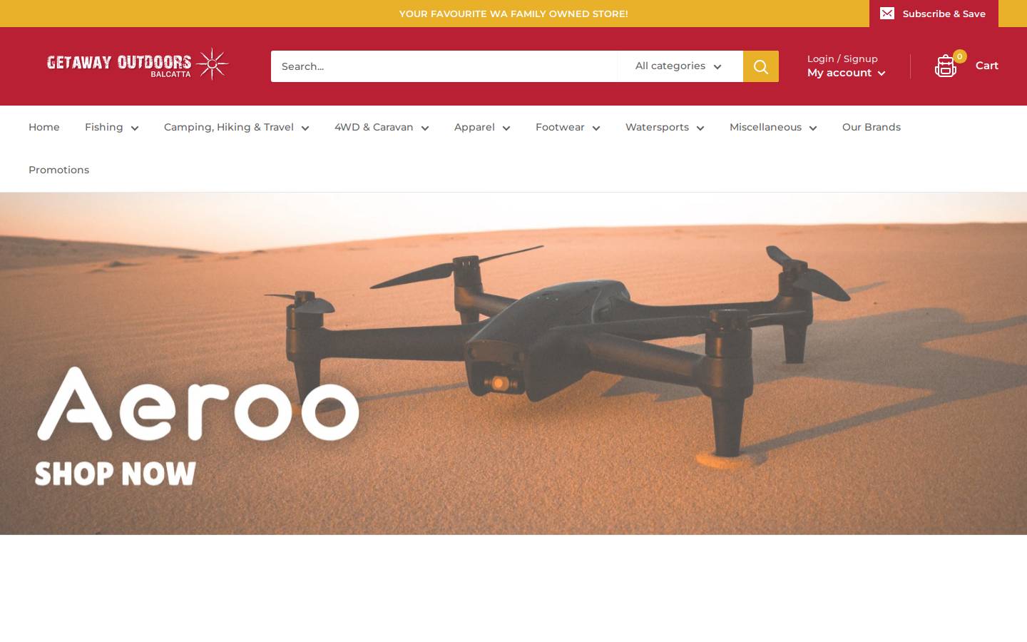 getawayoutdoorsbalcatta.com.au homepage screenshot
