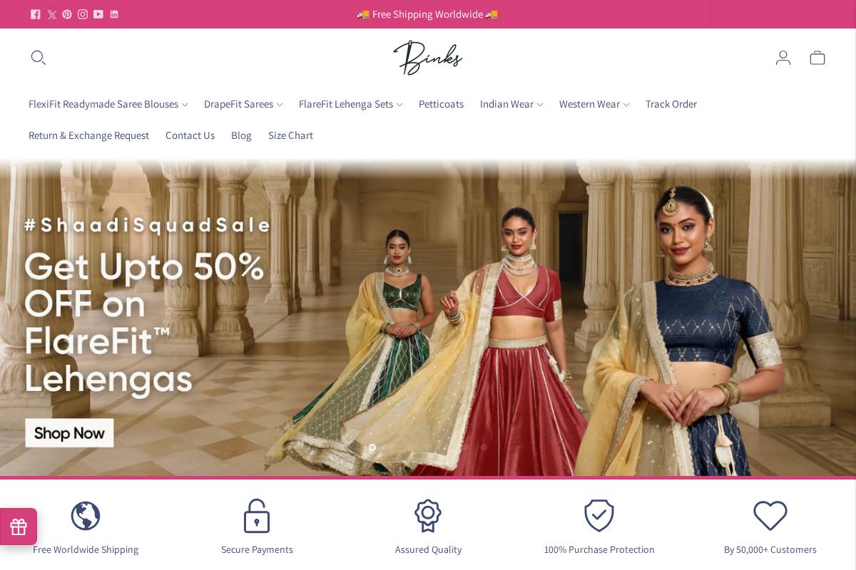 Getbinks homepage screenshot