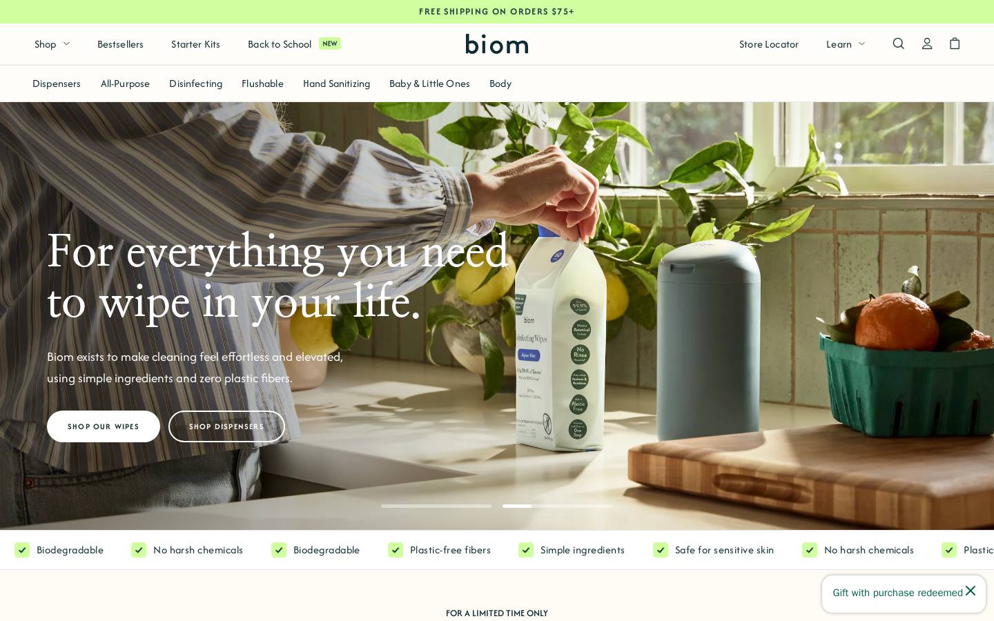 getbiom.co homepage screenshot