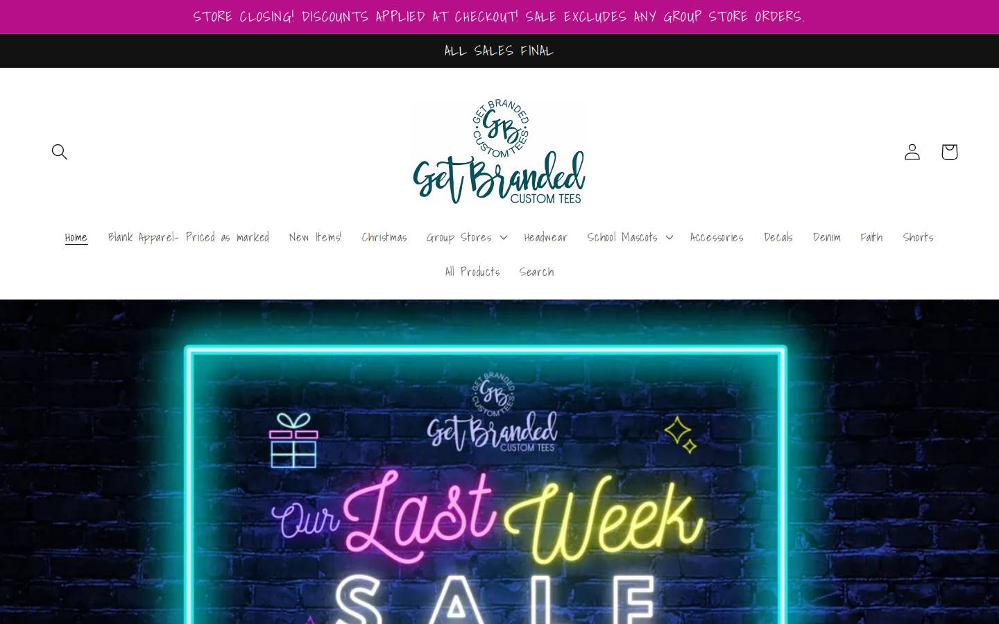 getbrandedcustomtees.com homepage screenshot