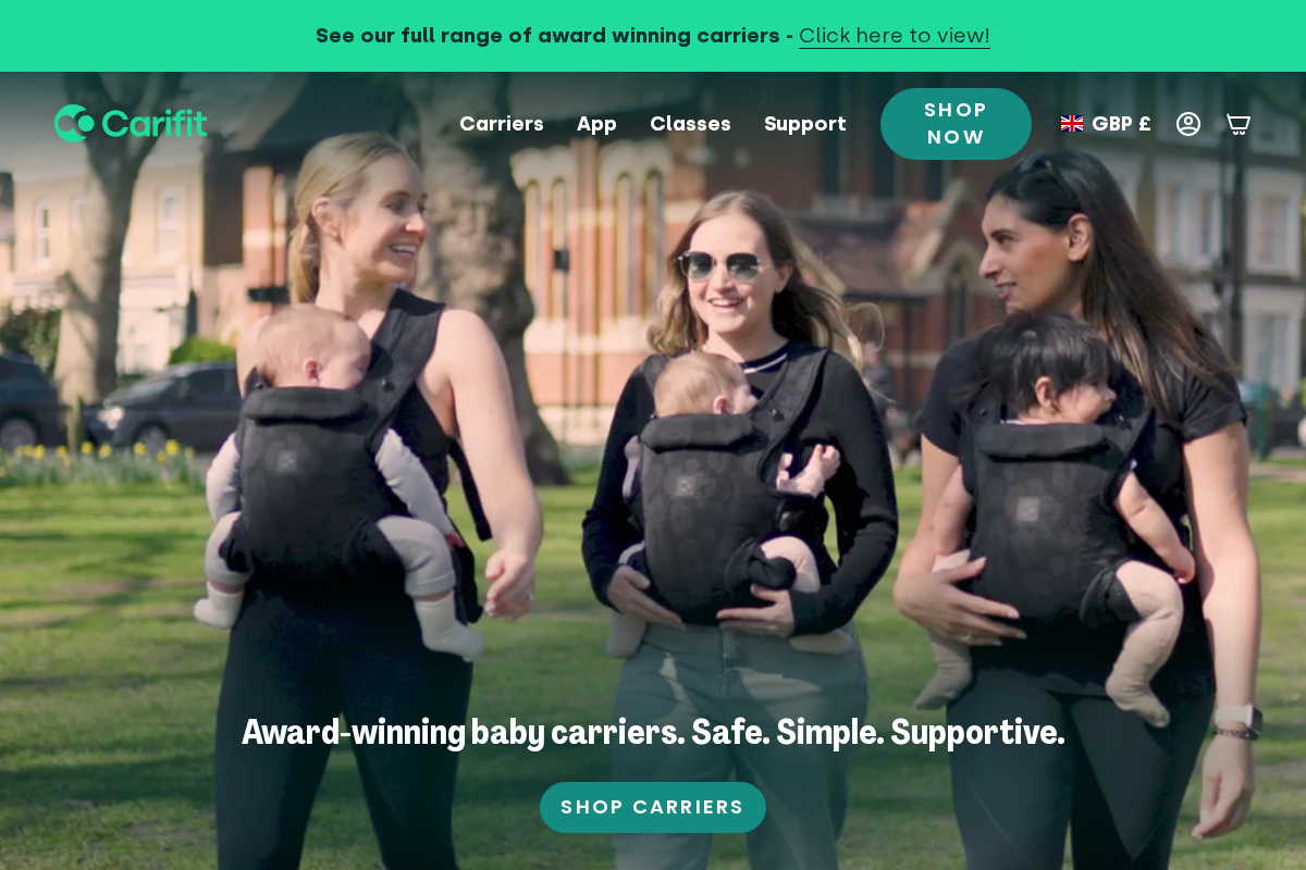 Getcarifit homepage screenshot