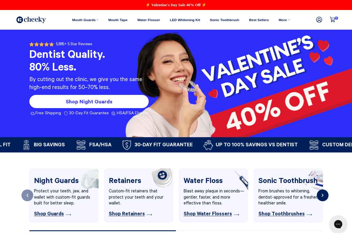 Cheeky homepage screenshot