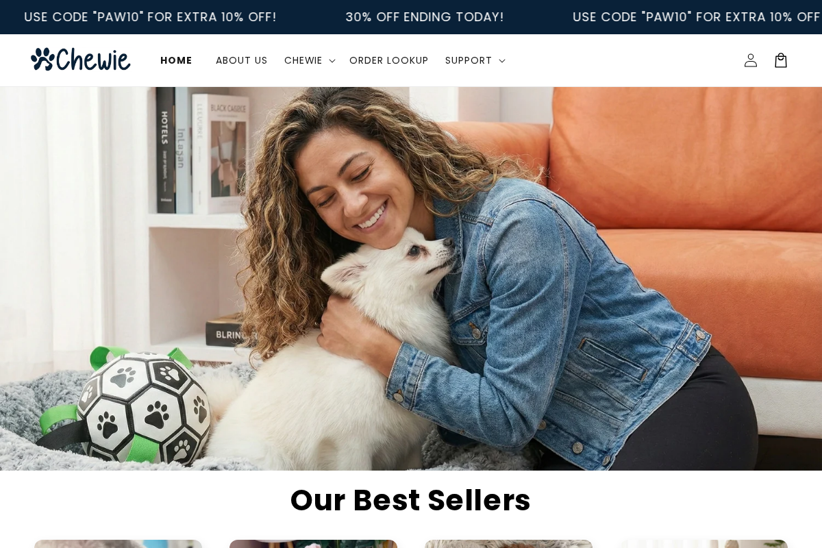 Getchewie homepage screenshot