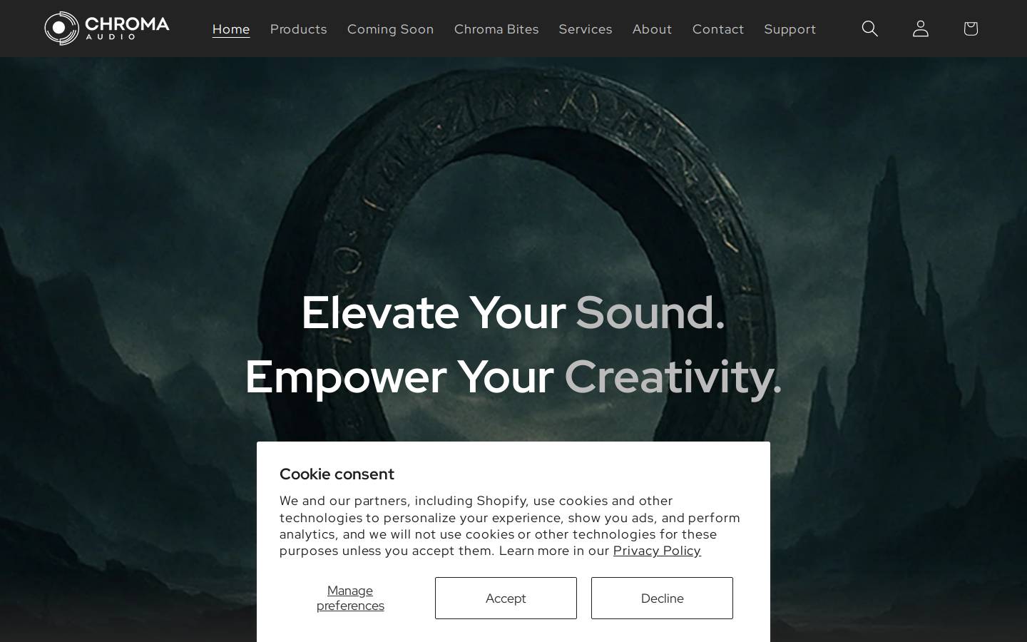 getchromaaudio.com homepage screenshot