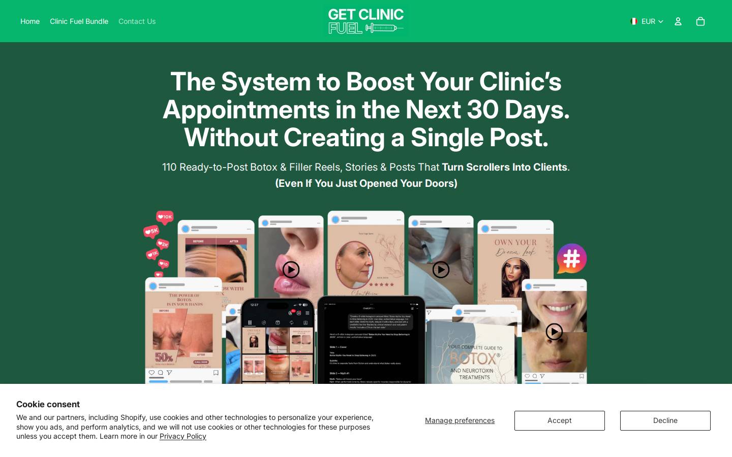 getclinicfuel.com homepage screenshot