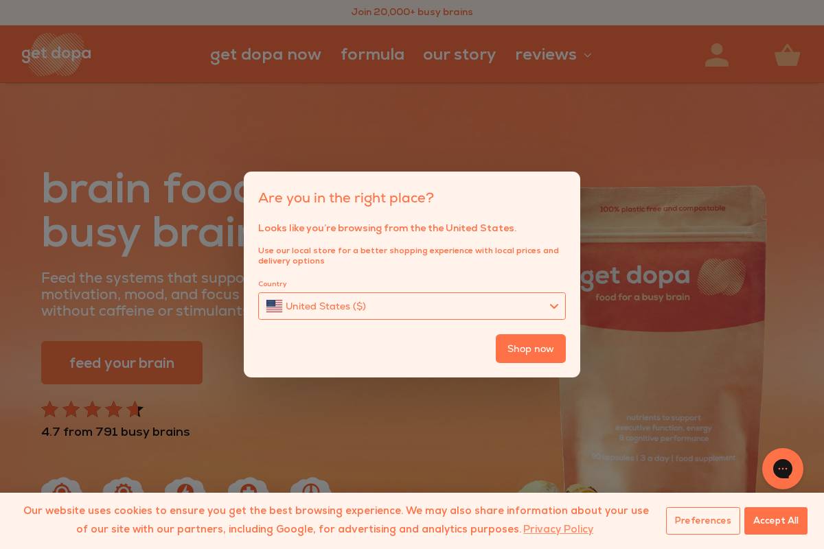 get dopa homepage screenshot