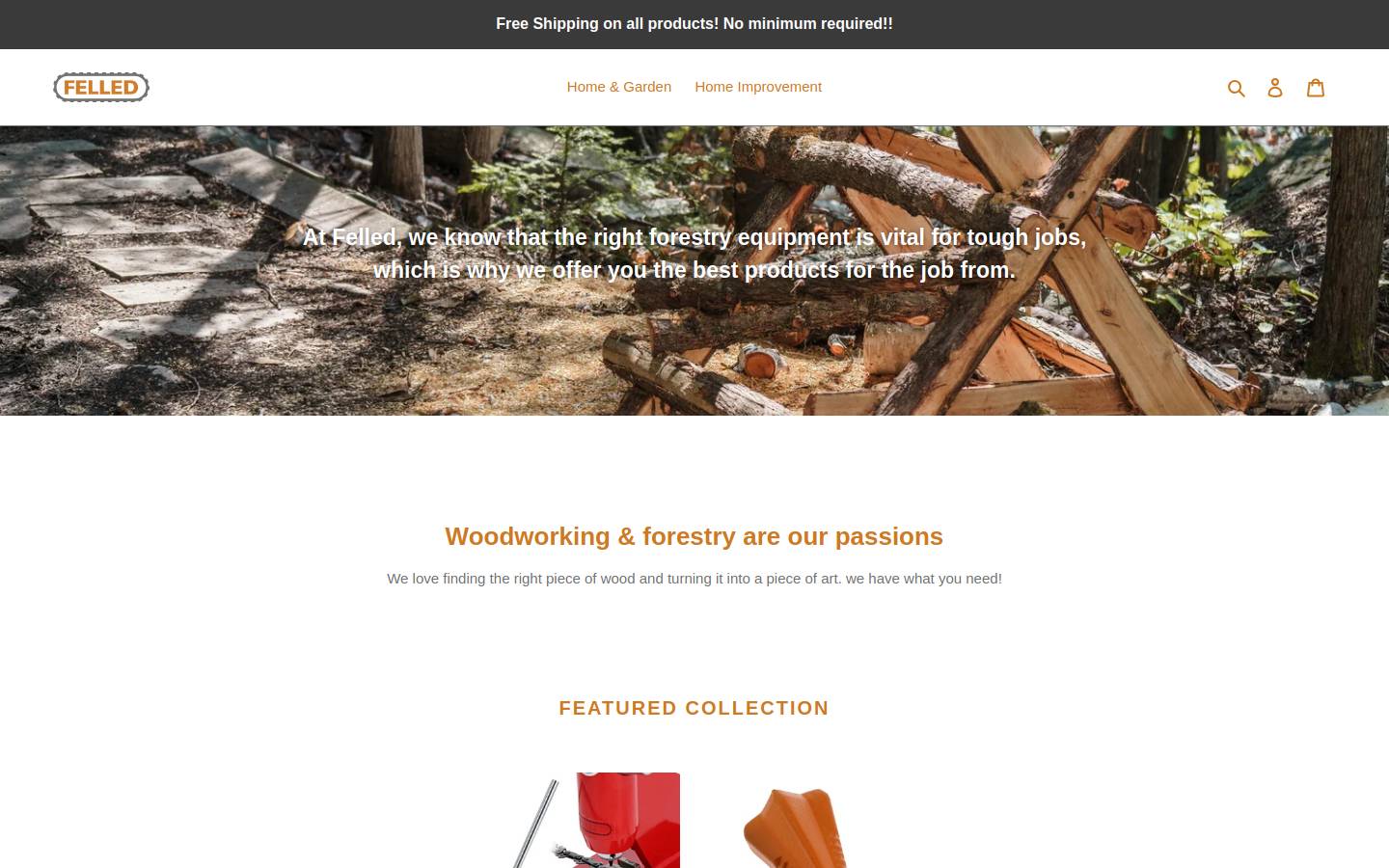 getfelled.com homepage screenshot