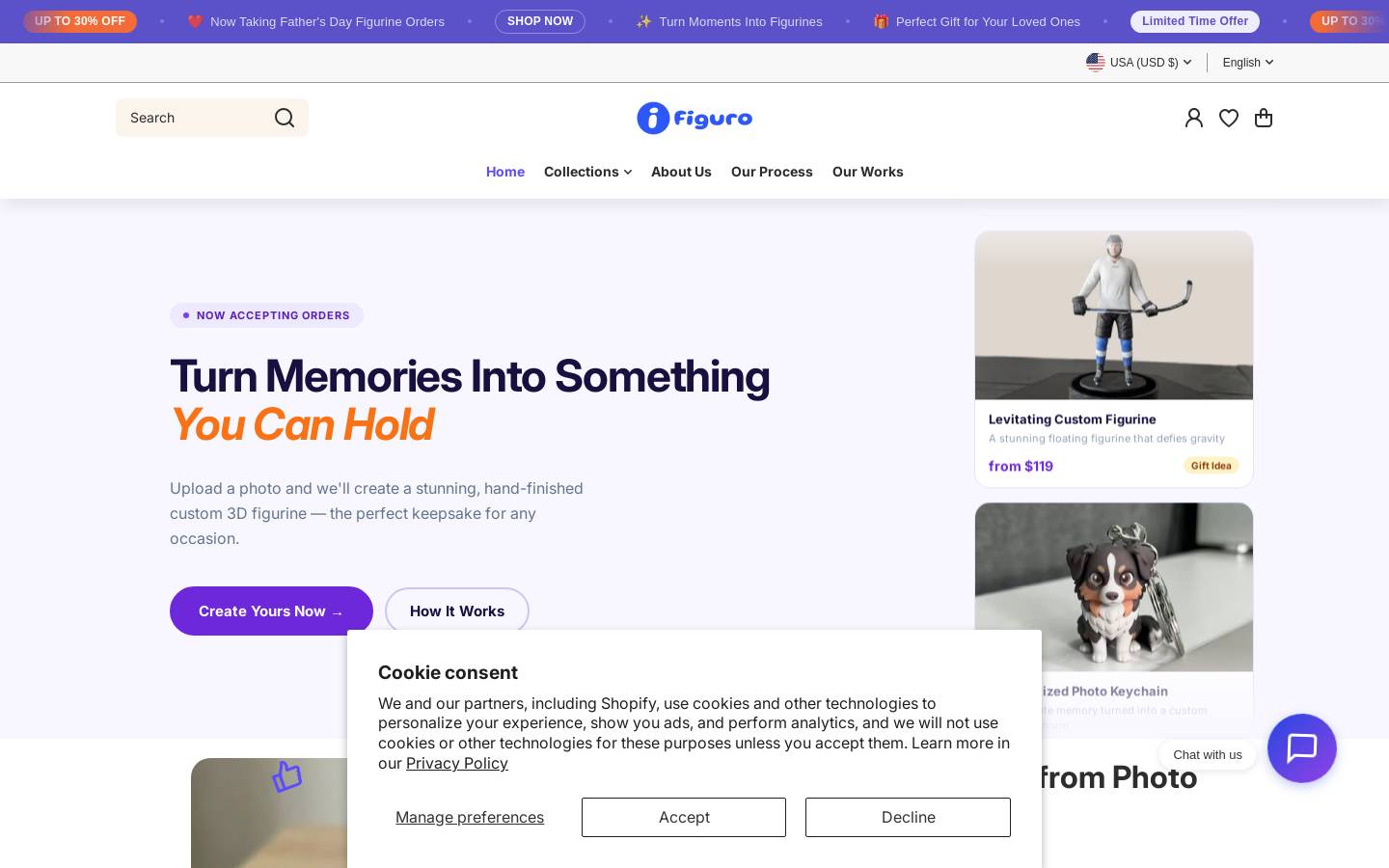 Getfiguro homepage screenshot