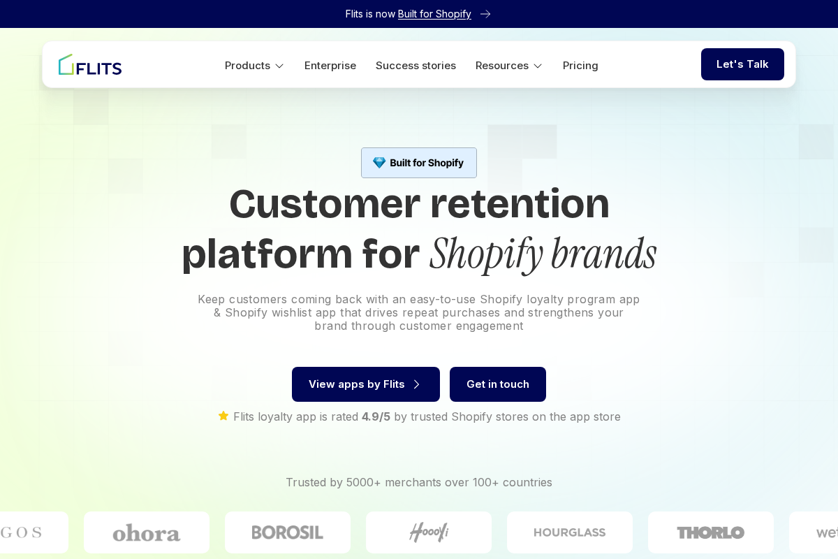 getflits.com homepage screenshot