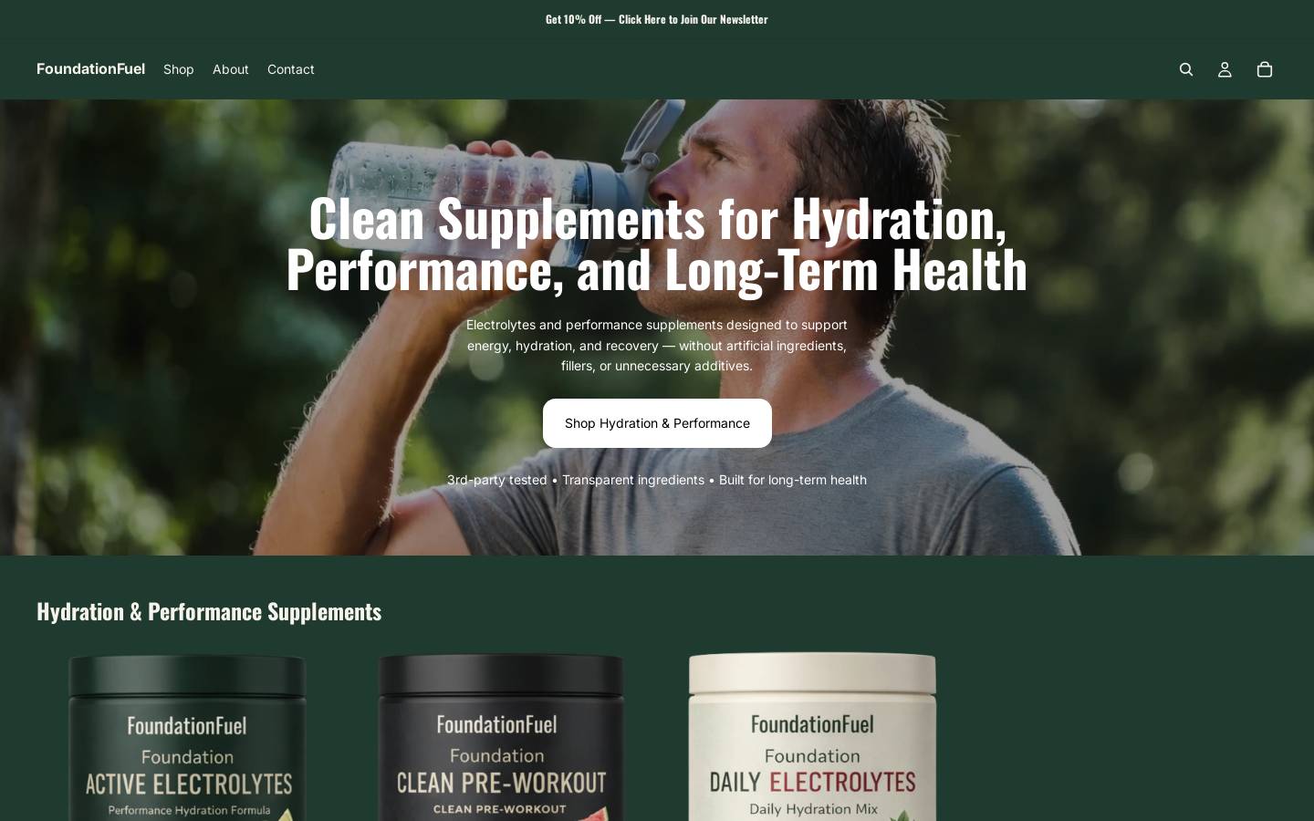 getfoundationfuel.com homepage screenshot