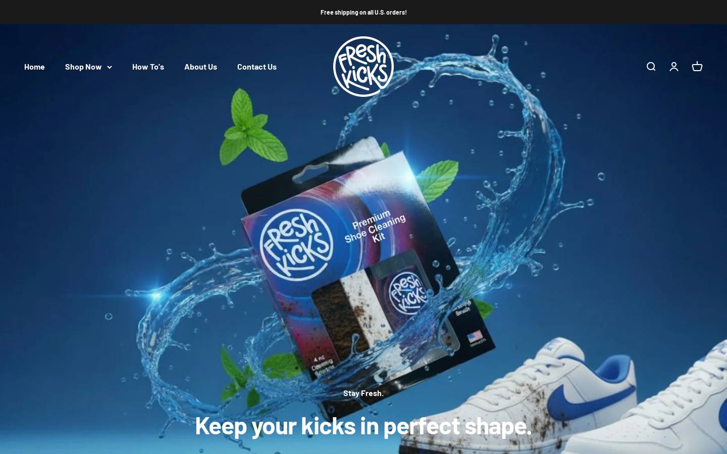 getfreshkicks.com homepage screenshot