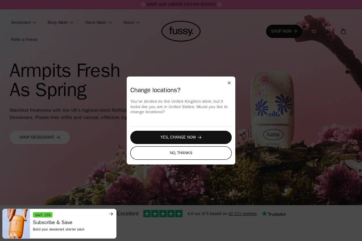 Fussy homepage screenshot