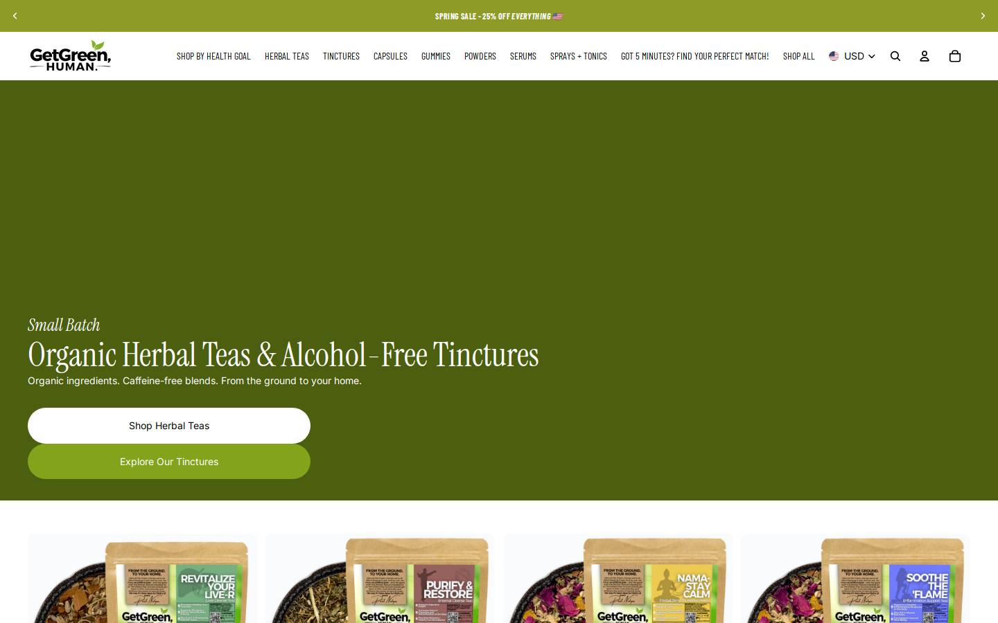 getgreenhuman.com homepage screenshot