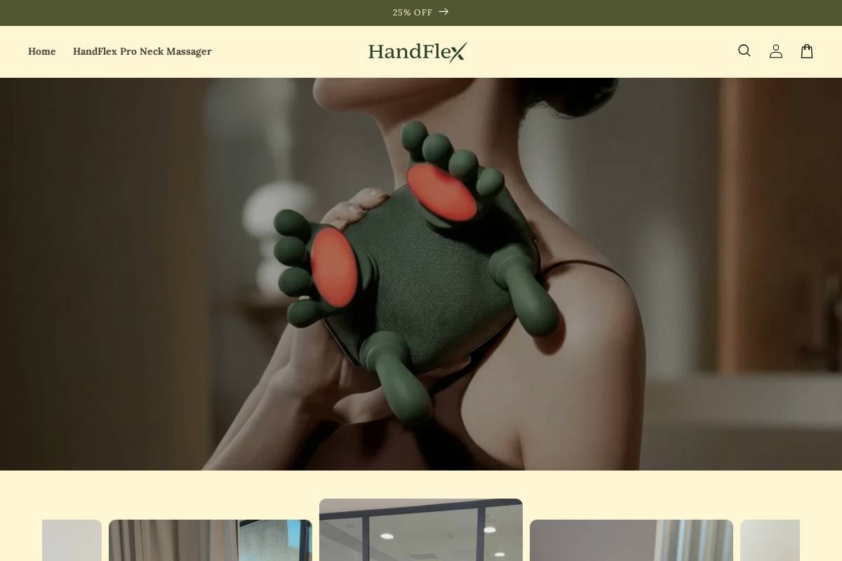 gethandflex.com homepage screenshot