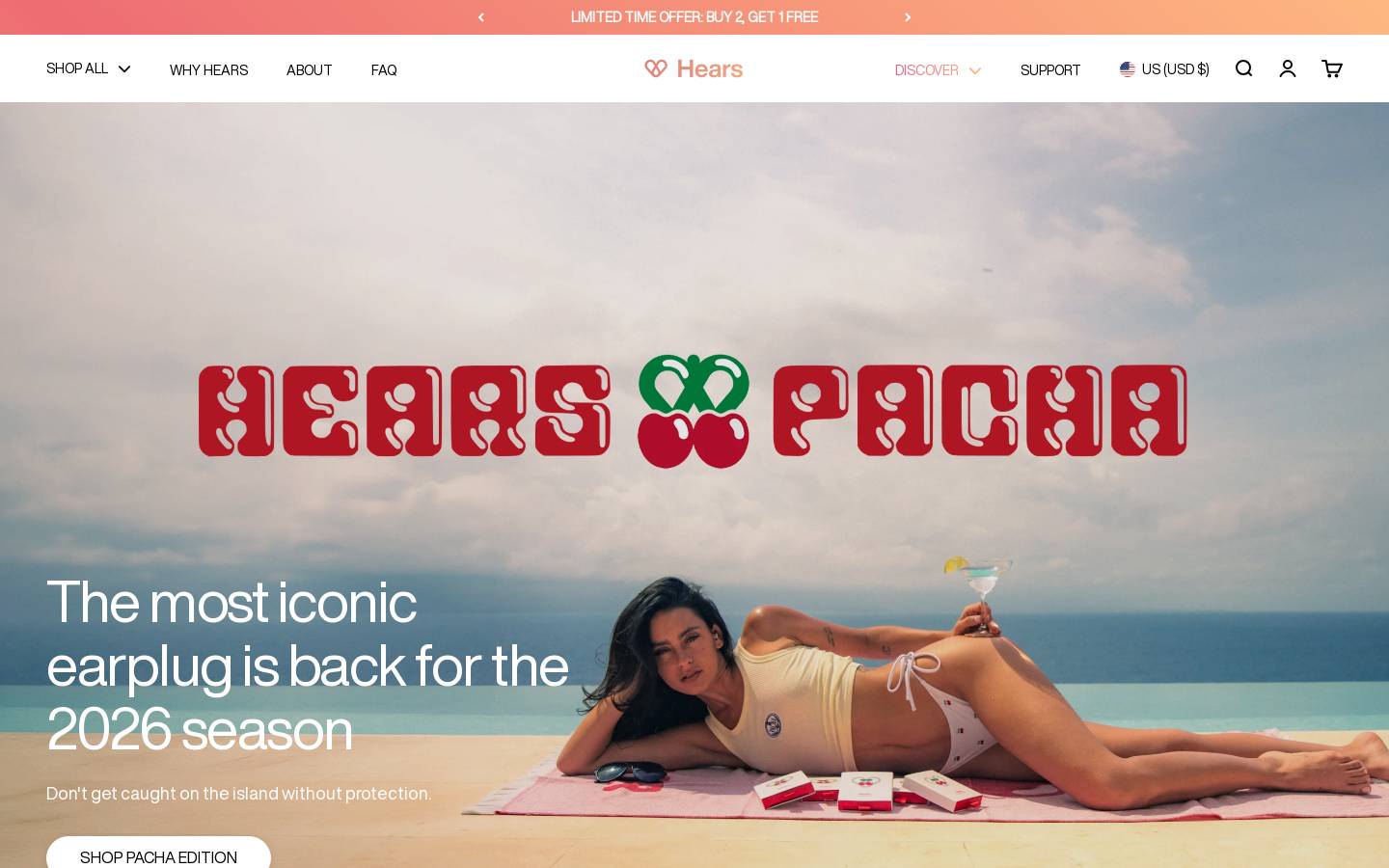 Hears homepage screenshot