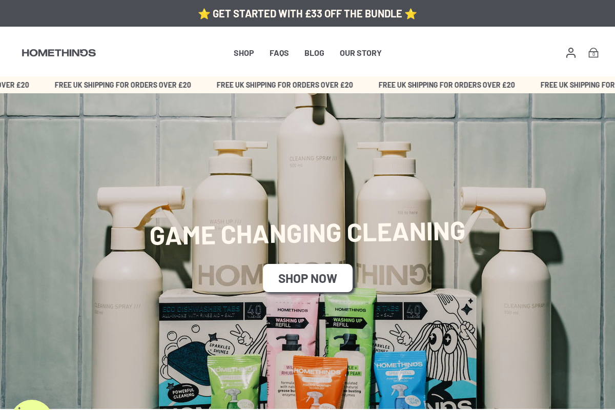 Homethings homepage screenshot