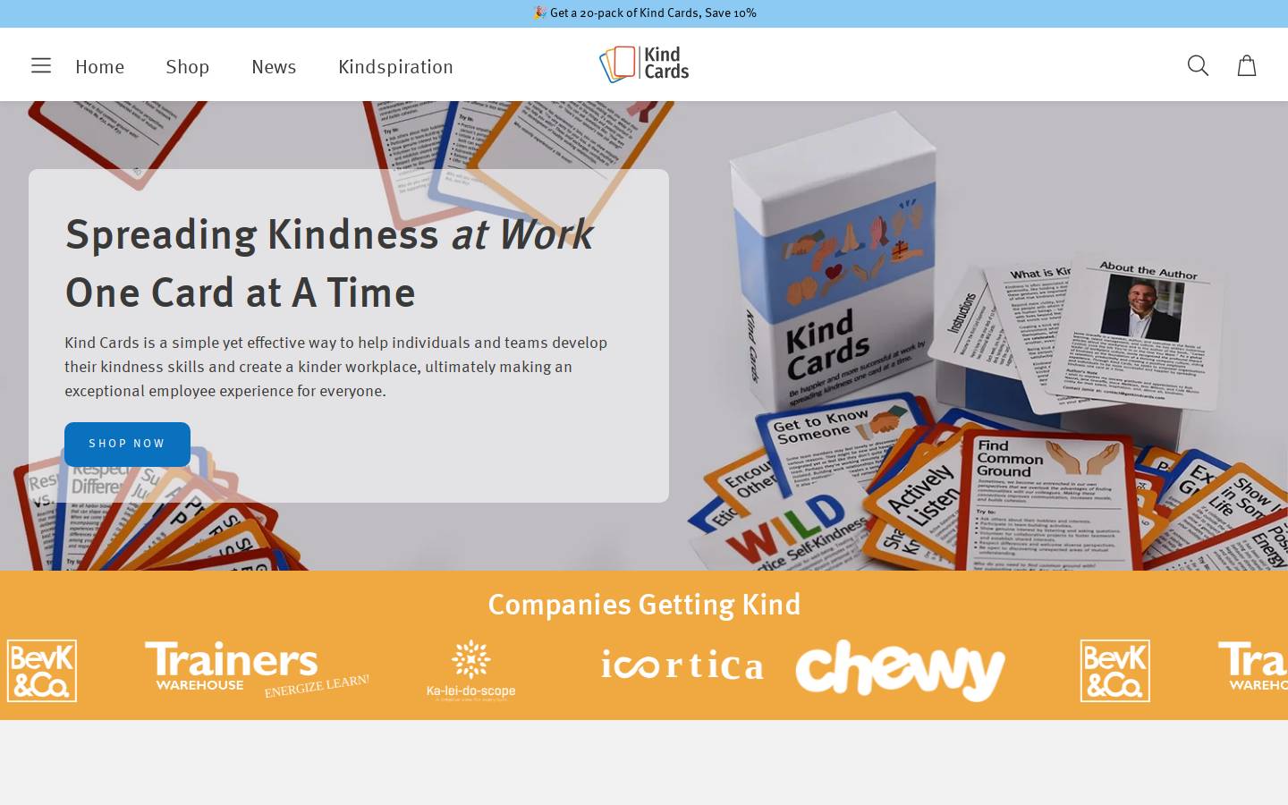 getkindcards.com homepage screenshot