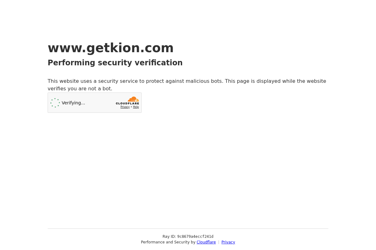 Kion homepage screenshot