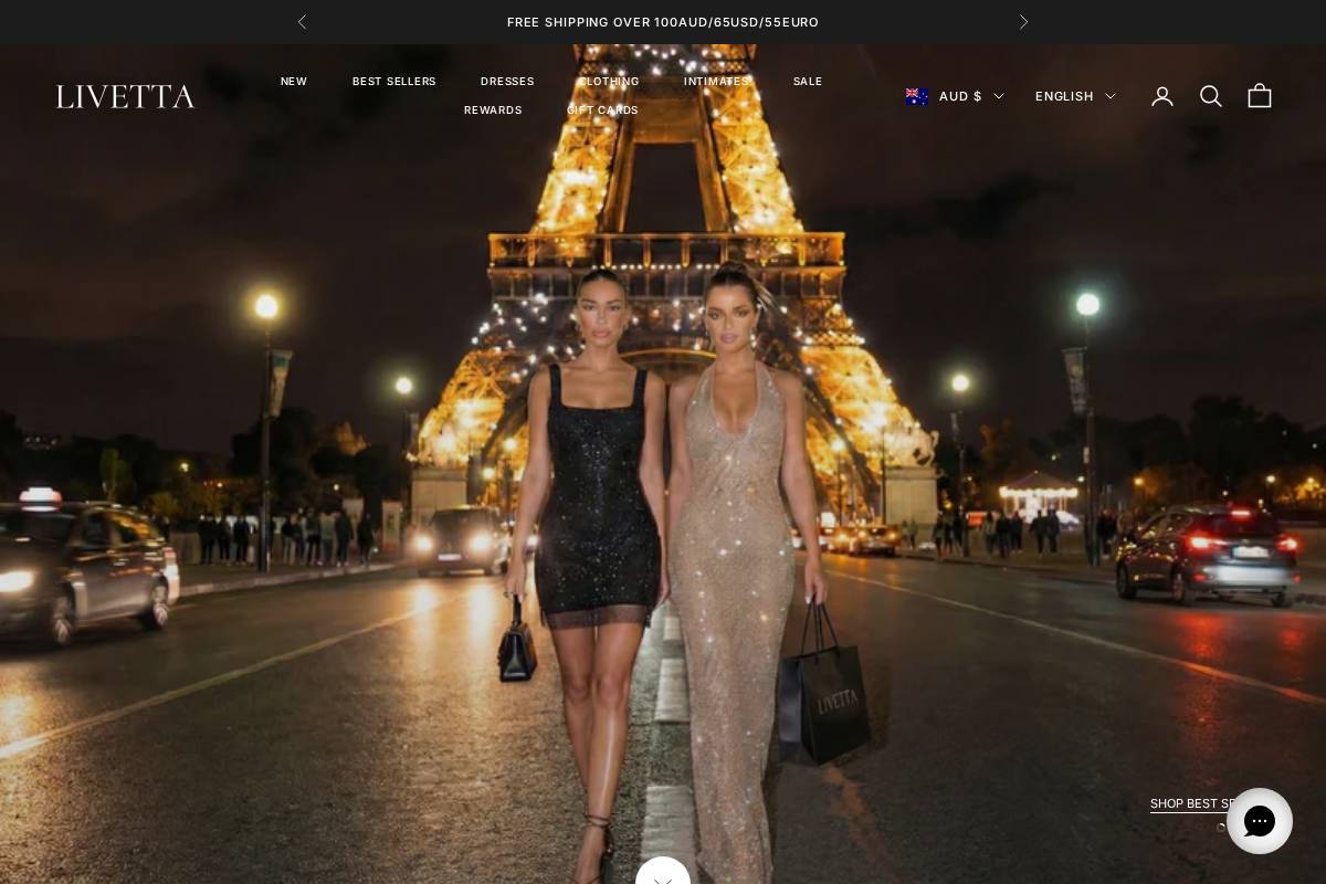 Livetta homepage screenshot