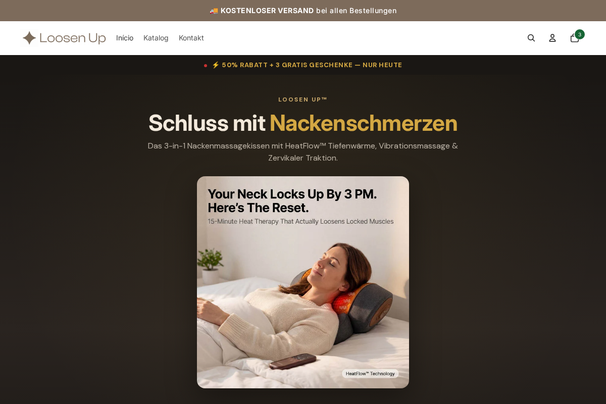 Get Loosen Up homepage screenshot