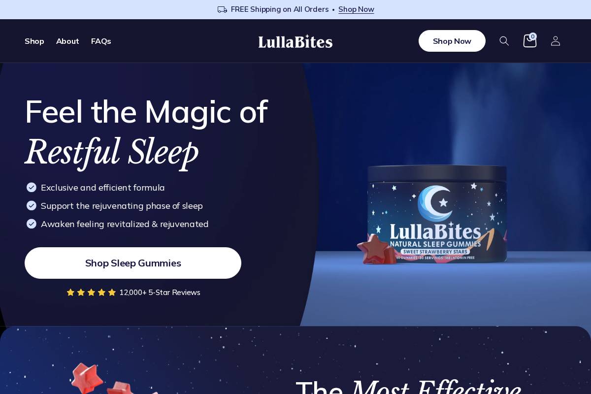 LullaBites Inc. homepage screenshot