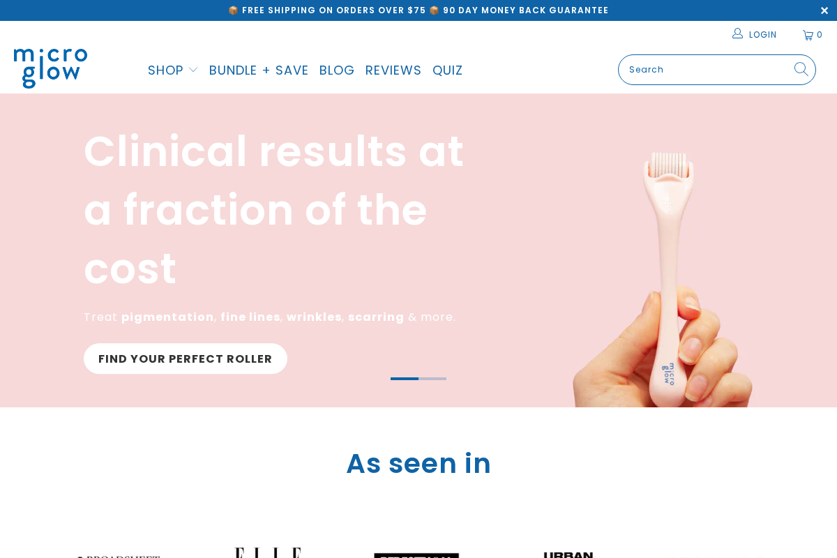 getmicroglow.com homepage screenshot