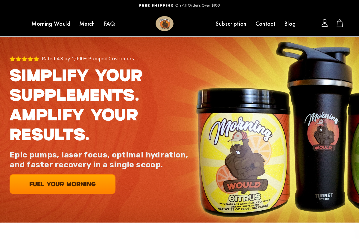 Get Morning Would homepage screenshot