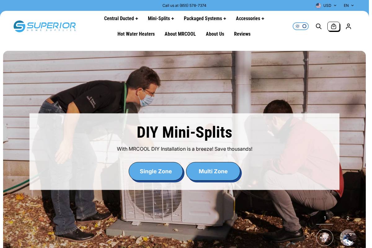 getmrcool.com homepage screenshot